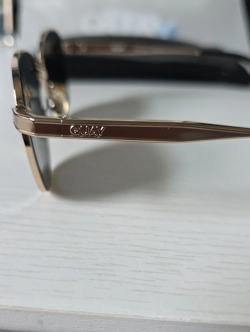 Quay Australia Rose Gold Slim Frame Sunglasses